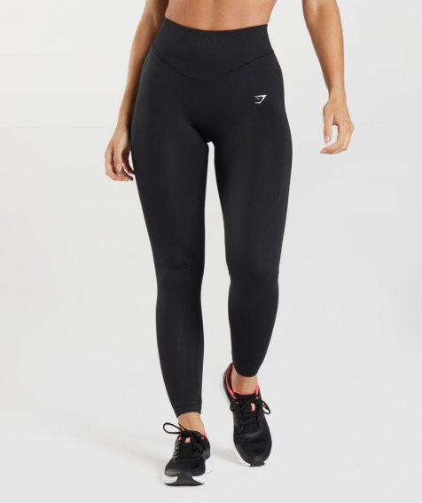 Women's Gymshark Sweat Seamless Sculpt Leggings Black | CA 387D16